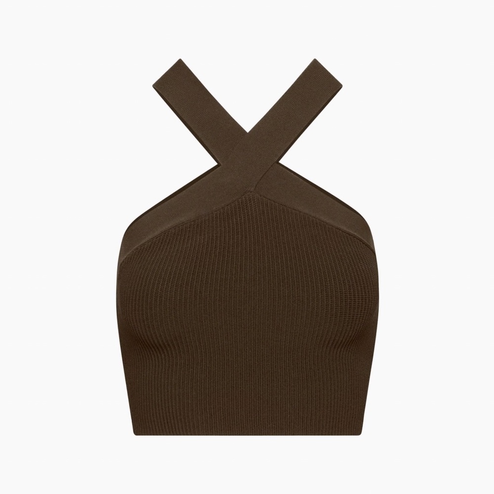 Stylish Brown Halter Top